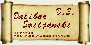 Dalibor Smiljanski vizit kartica